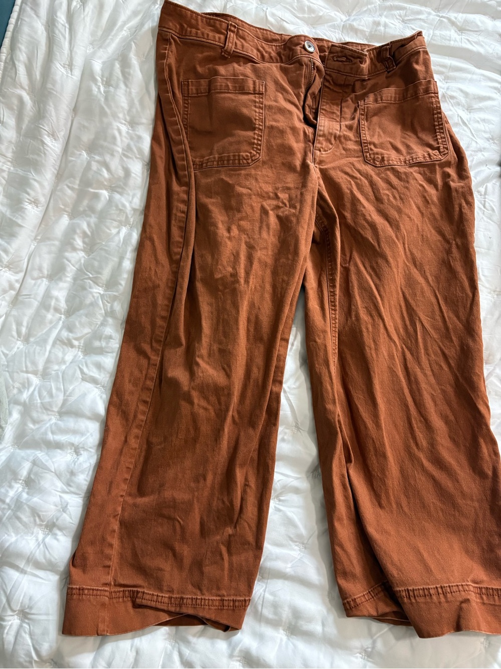 Old Navy Rust-Toned High-Rise Wide-Leg Pants